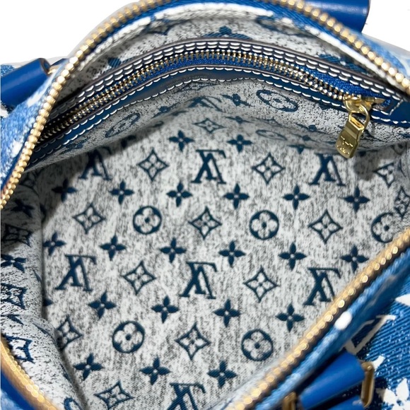 Louis Vuitton Monogram Denim Speedy Bandouliere 25 - Picture 8 of 9